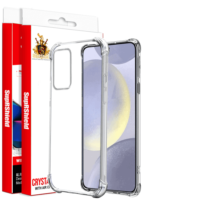 For Samsung Galaxy S24 S25 Ultra Plus FE Edge SupRShield Case Heavy Duty Soft Clear Transparent Cover For Samsung Galaxy S24 S25 Ultra Plus FE Edge SupRShield Case Heavy Duty Soft Clear Transparent Cover